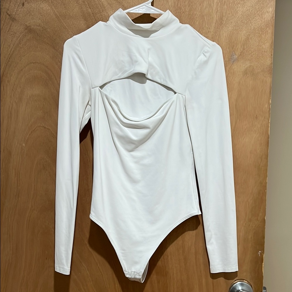Babaton White Long Sleeve Top